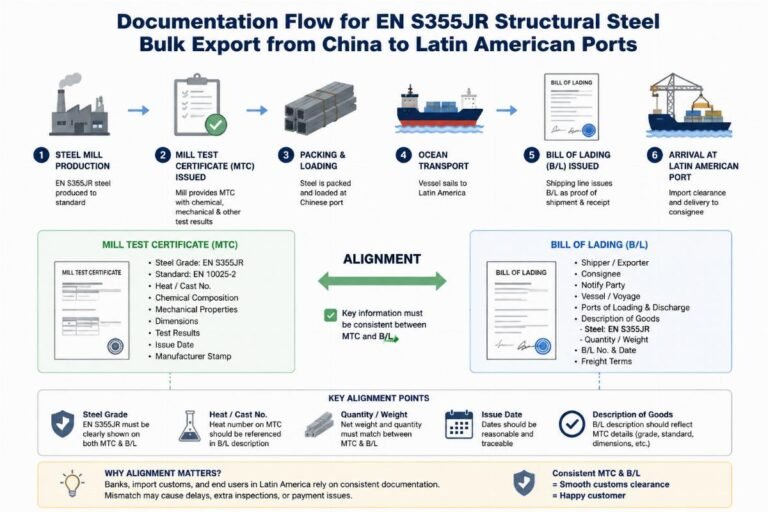 EN S355JR Structural Steel Bulk for Latin America Infrastructure