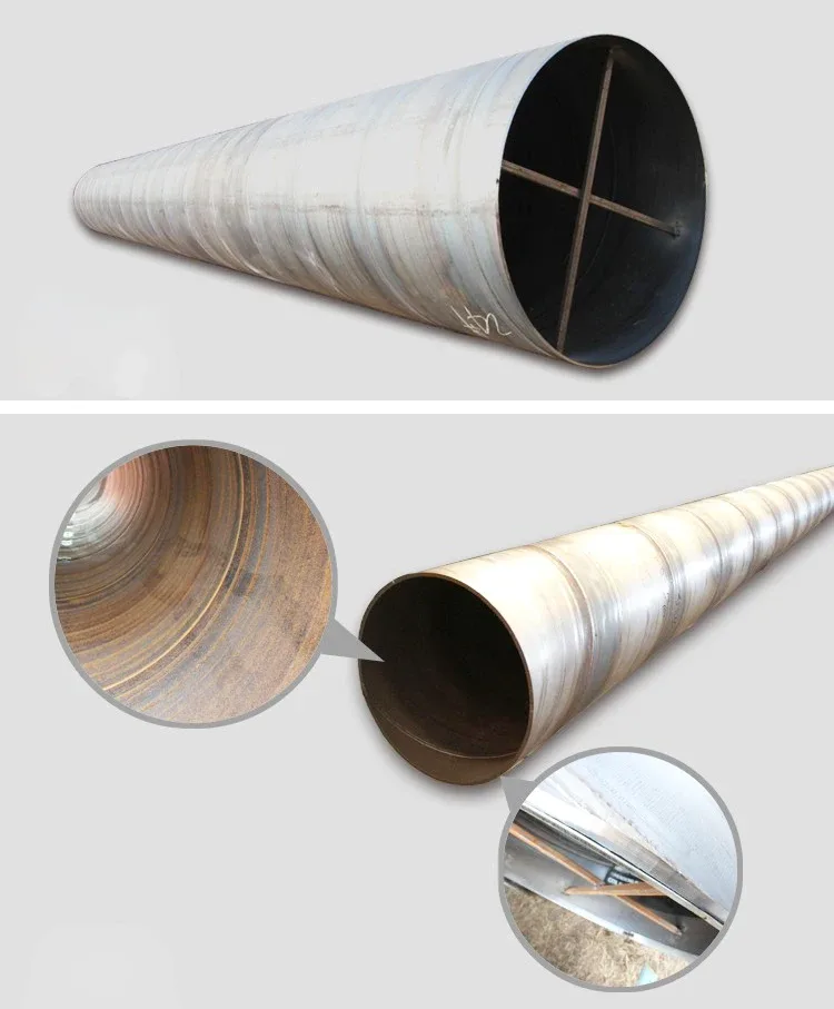 Q235B SSAW Spiral Welded Steel Pipe OD 159-3200mm API 5L Factory Supplier